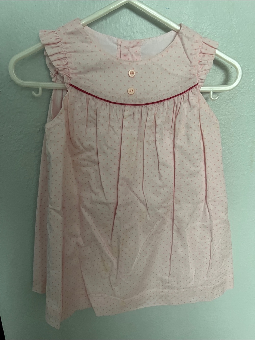 Jacadi Pink Polka Dot Dress 12 M